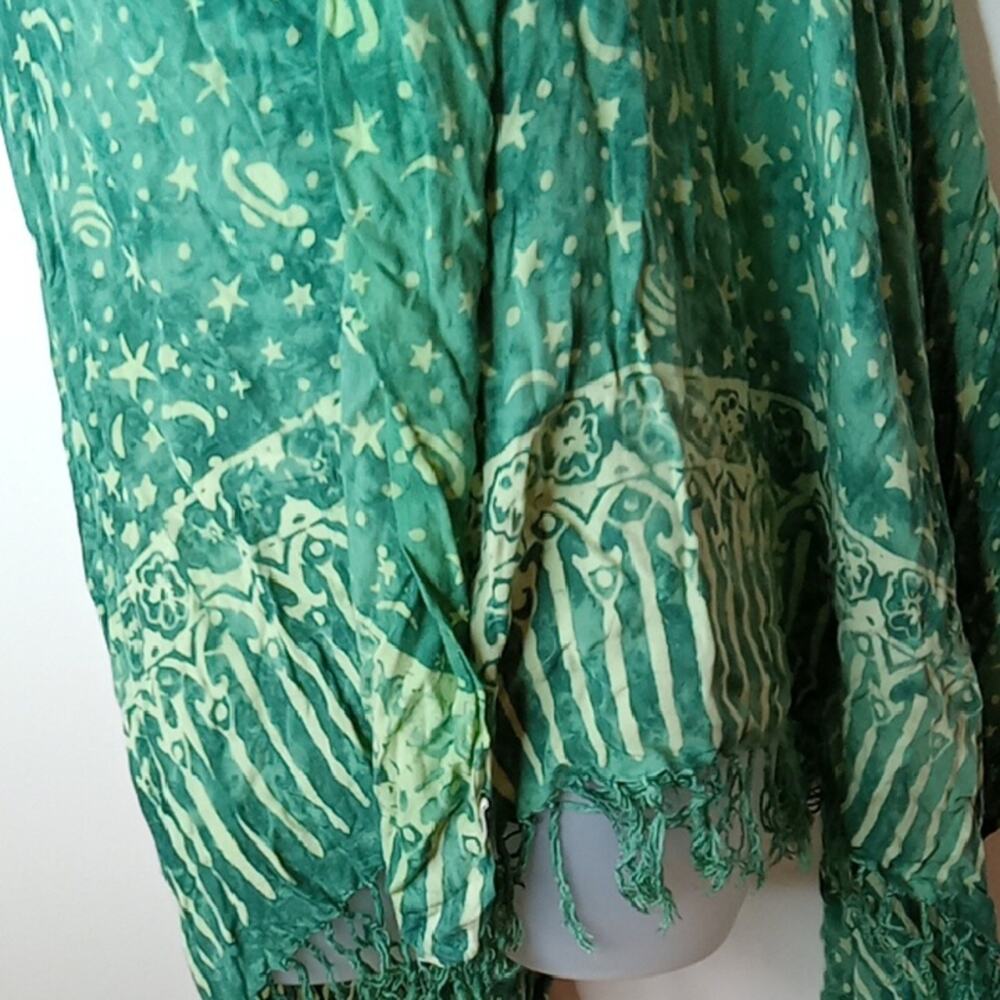 Green Celeste Patterned Scarf - Picture 2 of 7